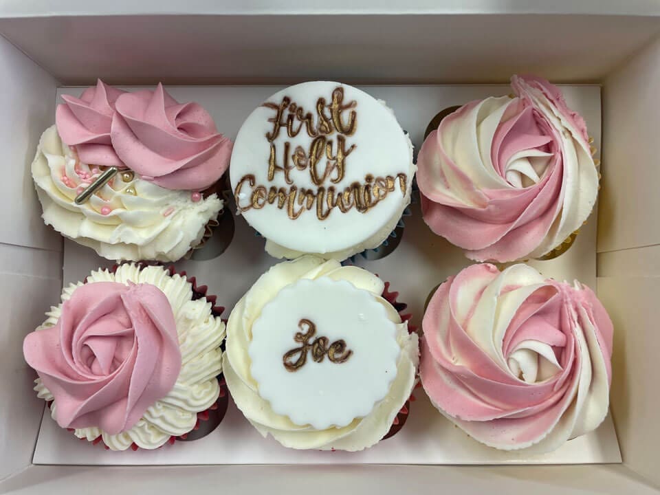 First Holy communion custom cupcakes for kids celebration Doreens Bakery Athboy Meath